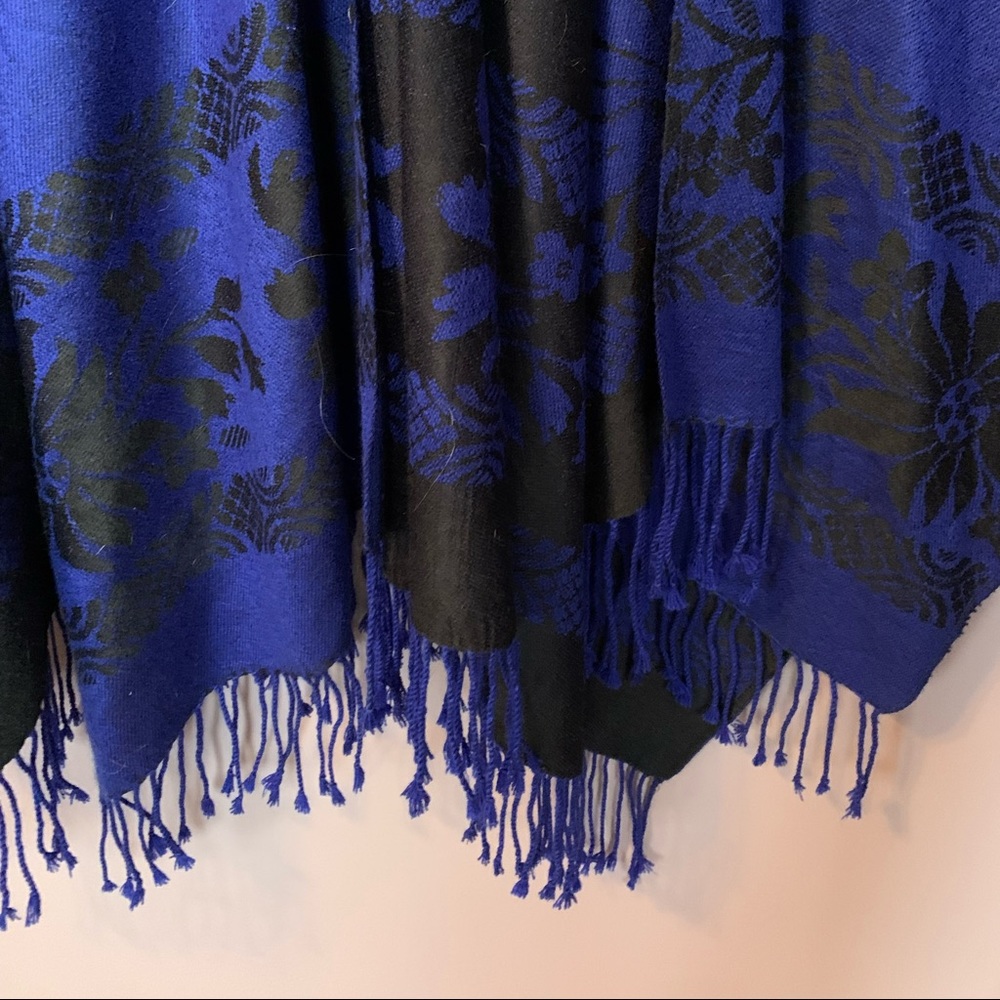 Peruvian blue and black woven cloak